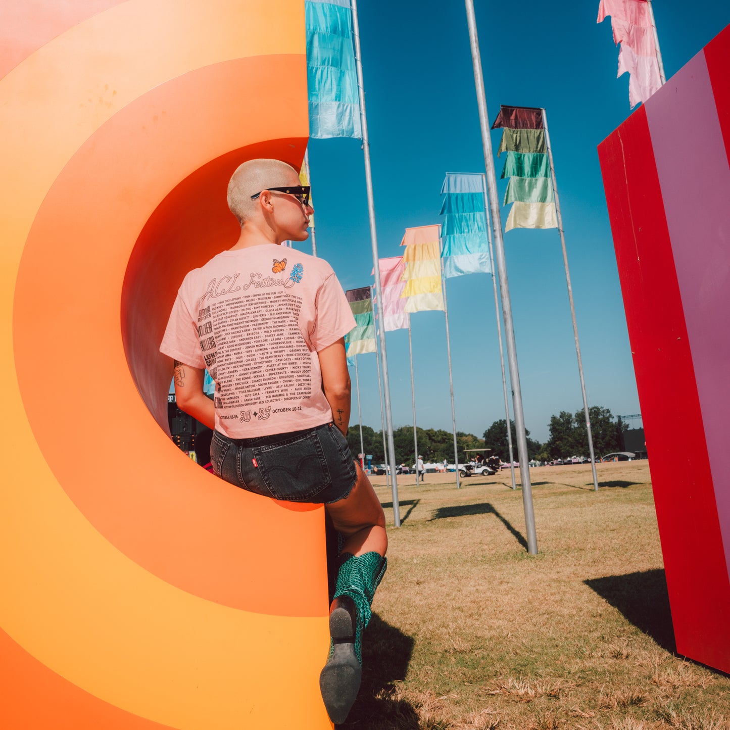 Women's Bluebonnet Lineup Crop Tee